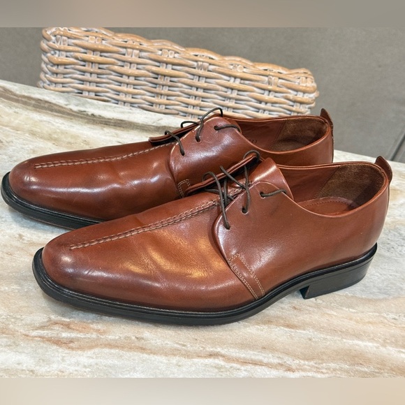 Men’s COLE HAAN Beckett II brown leather split toe derby’s- Size 13 - Picture 2 of 7